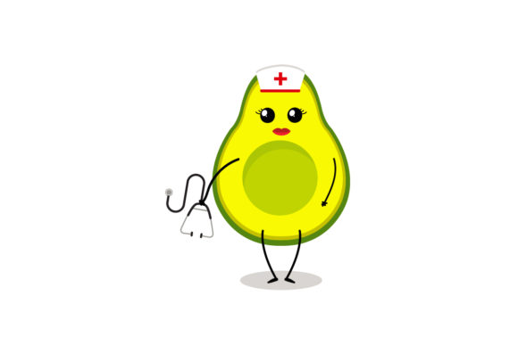 Kawaii Fruit Cute Avocado Medical Graphics
