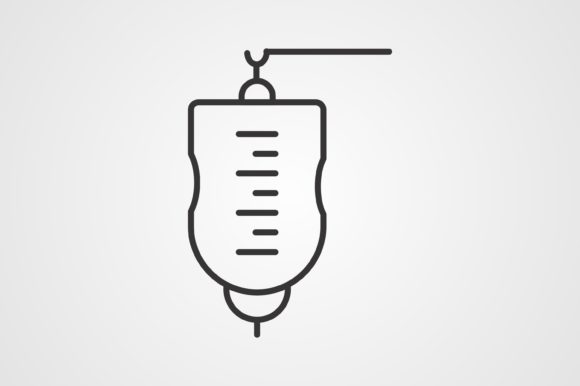 Medical Drip Line Icon Graphics and Icons