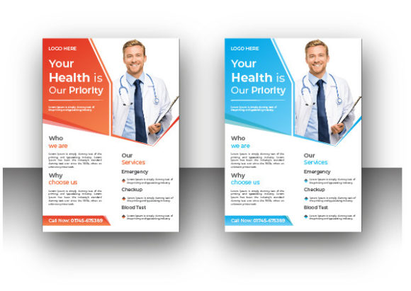 Medical Flyer Design: Graphics and Print Templates
