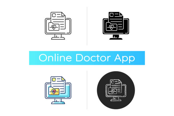 Online Medical History Icon: Graphics and Icons for Real Projects